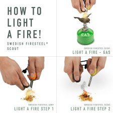 Swedish FireSteel Feuerstahl BIO scout 2in1