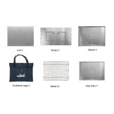 Winnerwell®  Flache Räucherbox flat smoker Faltbarer Mehrzweck Ofen
