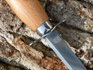Öyo Jung -Pfadfinder Messer mit grüner Lederscheide