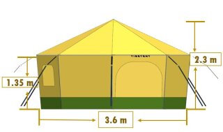 WildNester SKY 10 grünes Gruppen Rundzelt - Yurte