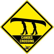 Canoes Crossing Schild 